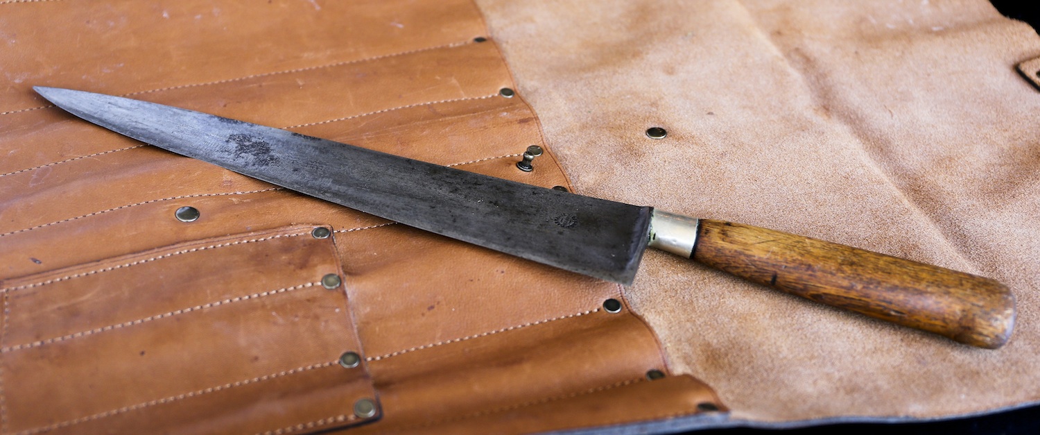 Chef Chase Seymour's antique french carbon steel knife