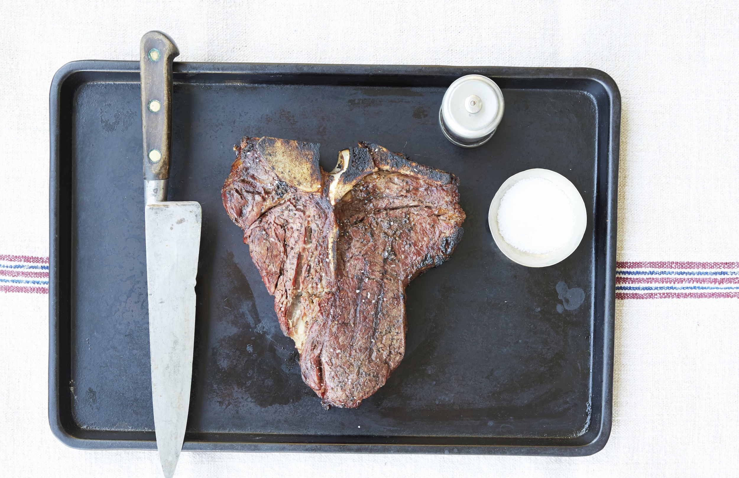 reverse seared steak grilled