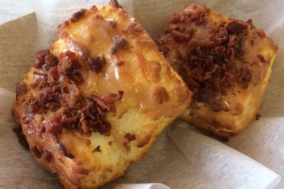 Early Bird Biscuit Co. and Bakery—peanut butter bacon biscuit